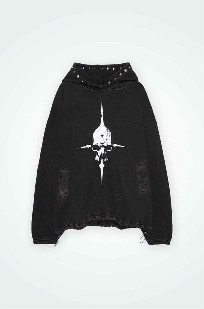 THUG CLUB パーカー Peace Stud Hoodieブラック