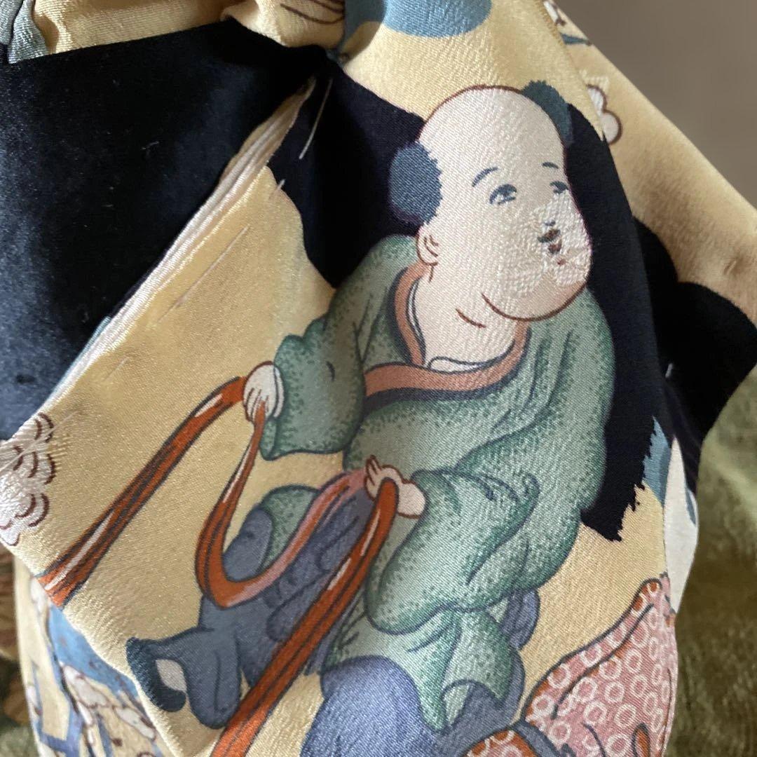 お値下　市松人形　三つ折れ人形　明治？　難多し10号 37cm 　朱印