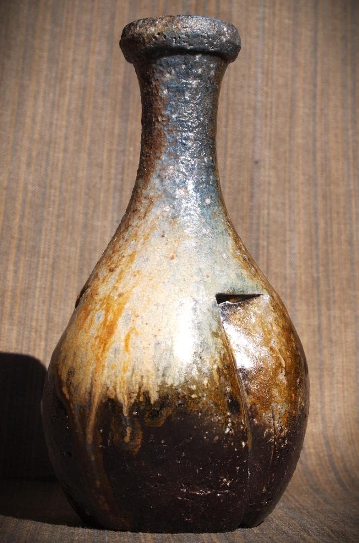 人気作家★大岩智之【師：隠崎隆一】★黒備前徳利★共箱