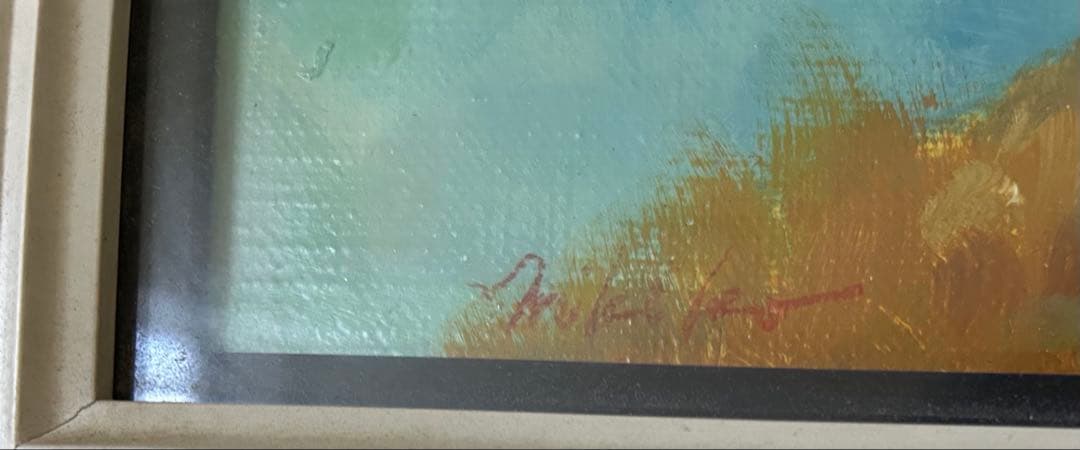 油絵 真作 バラ 美紀子