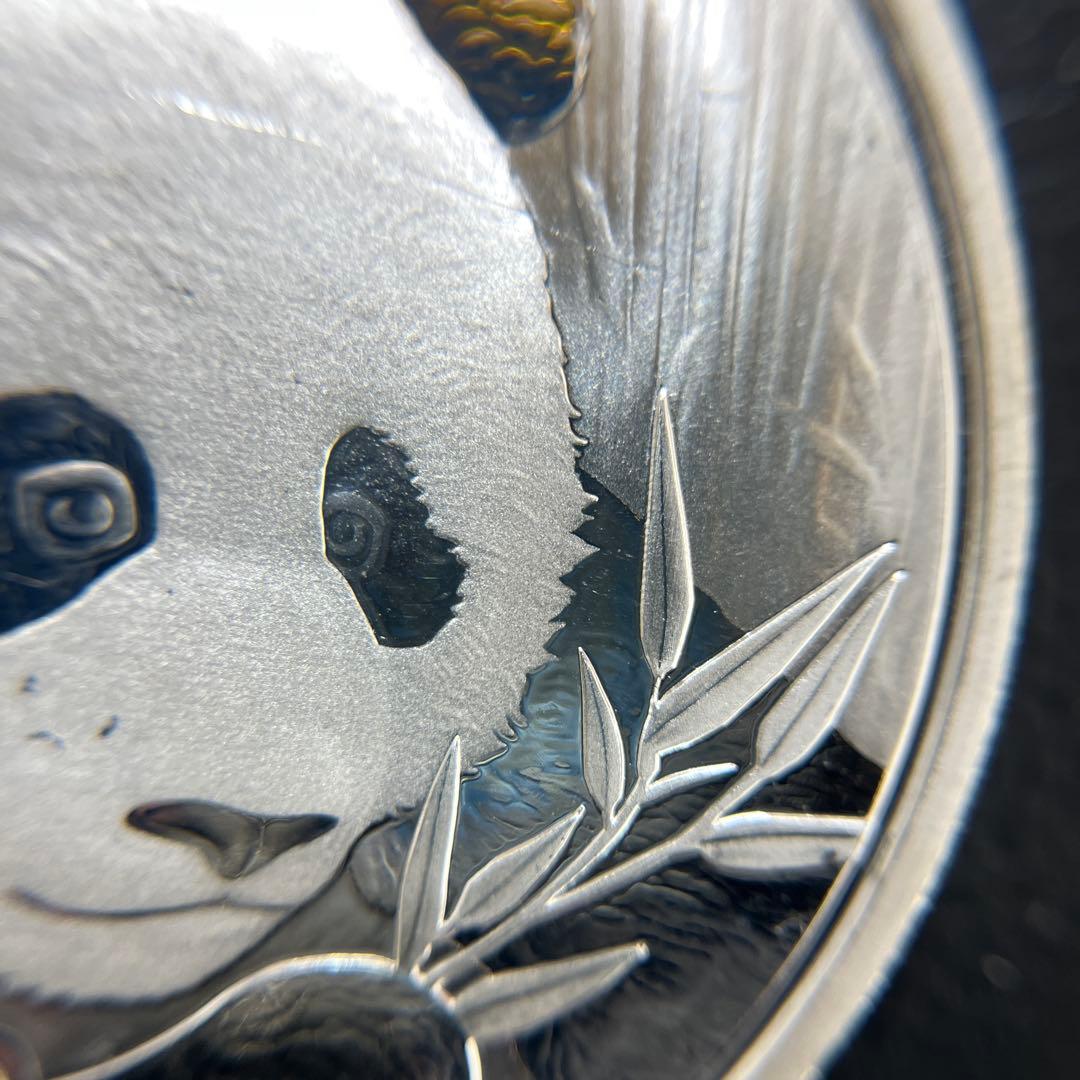 【純銀】2018年パンダ銀貨　10元　カプセル付き①