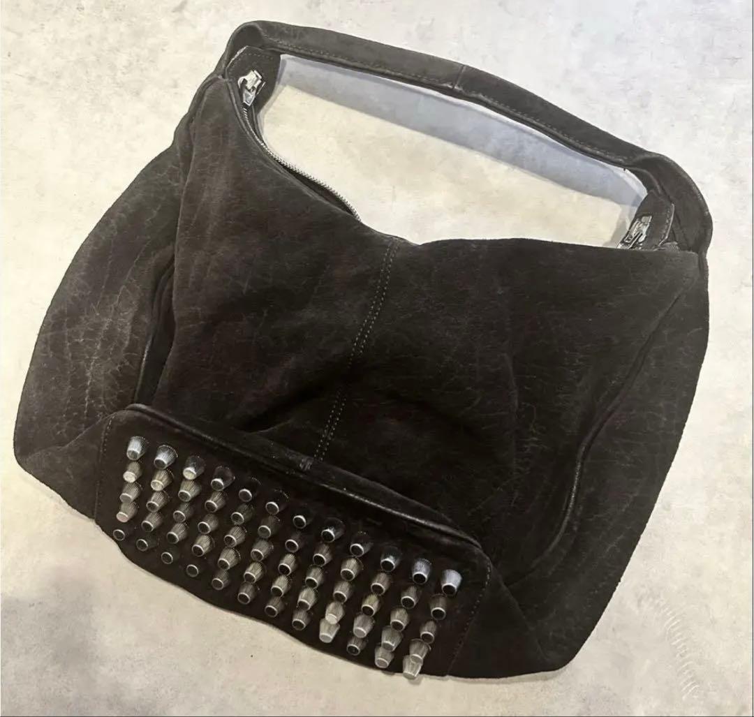 【希少・正規品】Alexander Wang ロッキー スタッズバッグ黒スエード