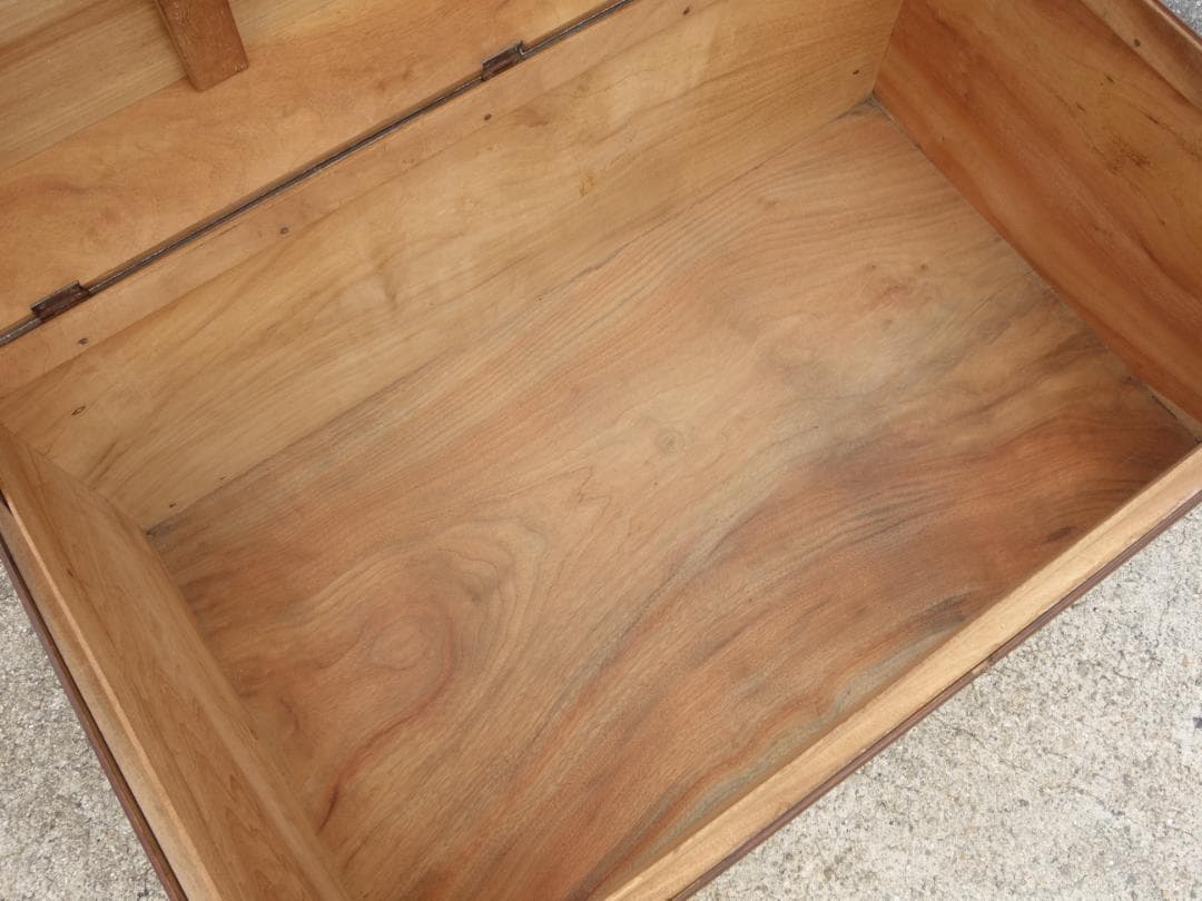 【中古】K▼木箱 宝箱 船舶 トランクケース 古道具 収納 (38707)