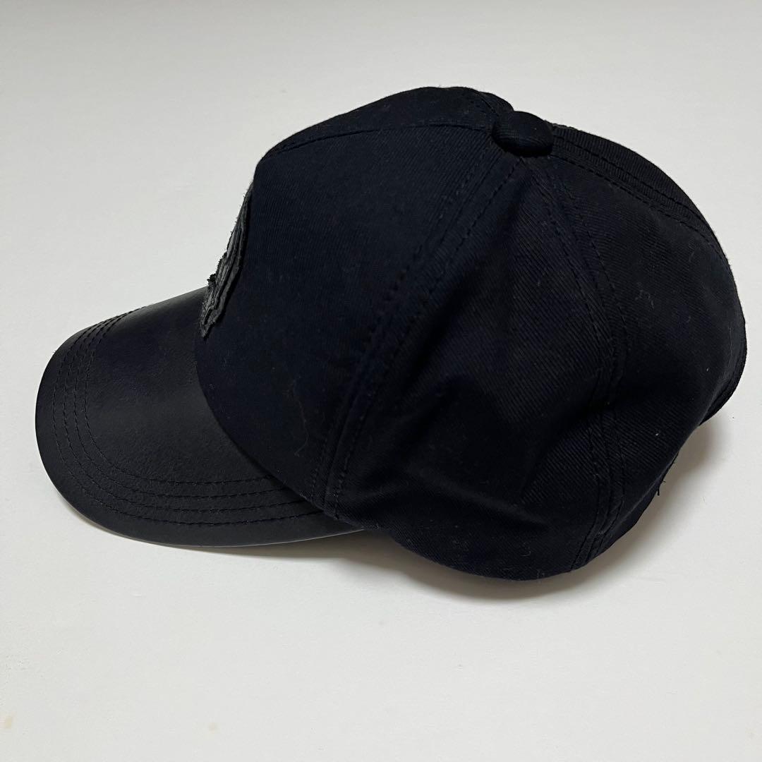 美品 希少 ルシアンペラフィネ 牛革 レザー切替 キャップ