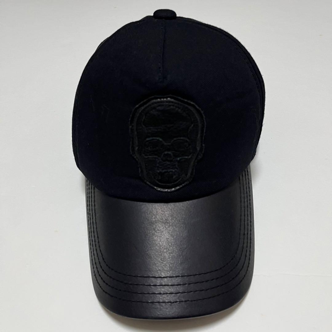 美品 希少 ルシアンペラフィネ 牛革 レザー切替 キャップ