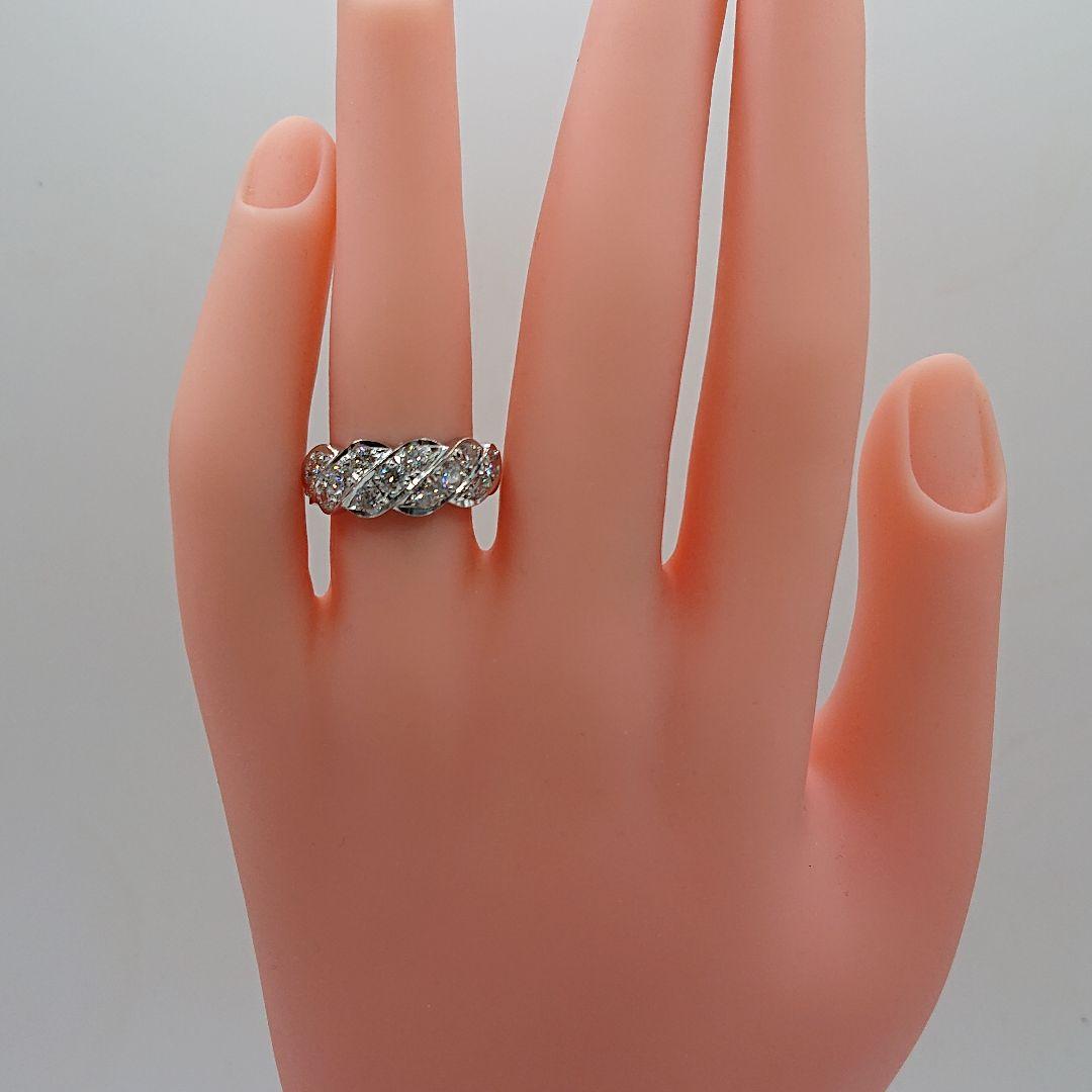 ai様1カラット ツイストデザイン 天然ダイヤモンドリング プラチナ900