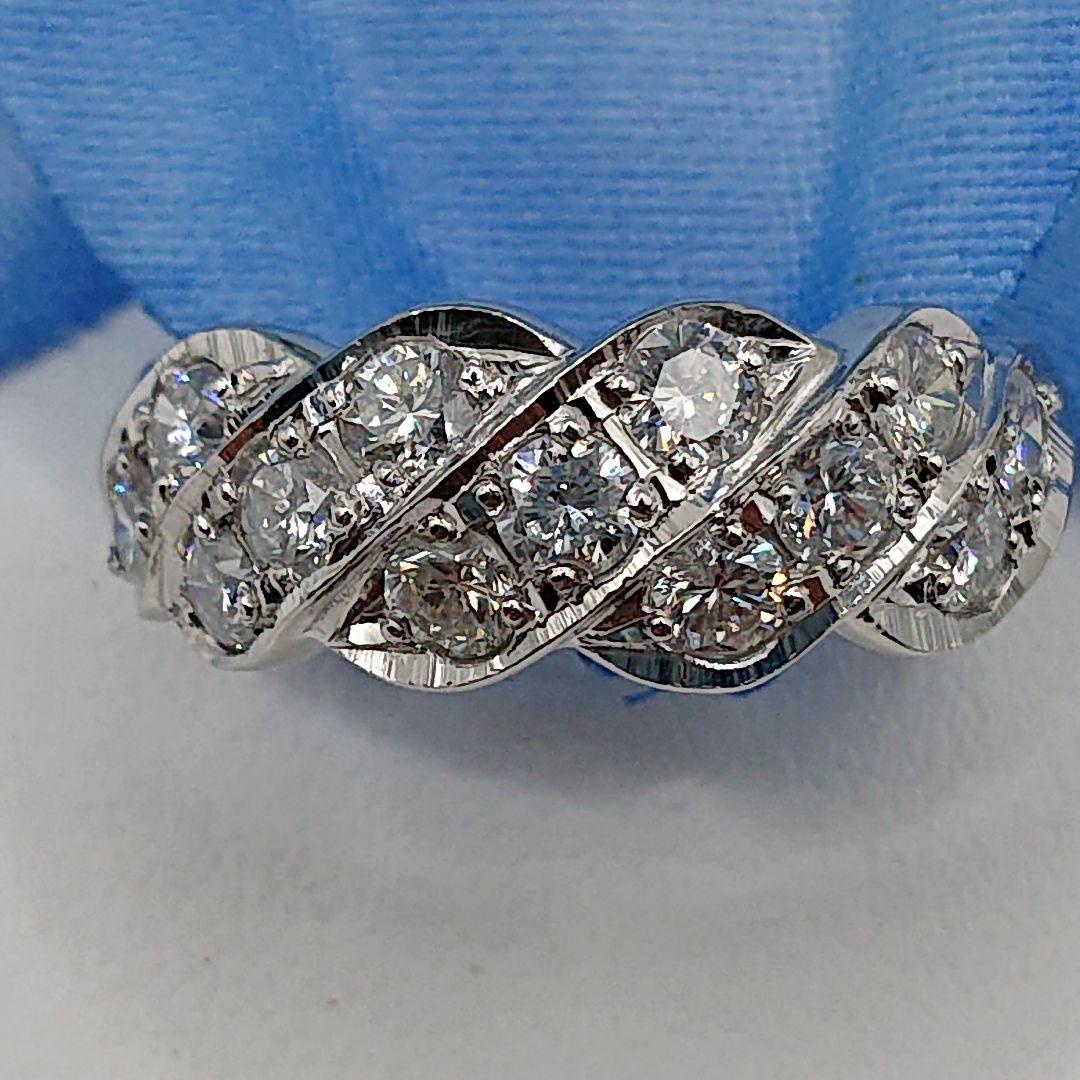 ai様1カラット ツイストデザイン 天然ダイヤモンドリング プラチナ900