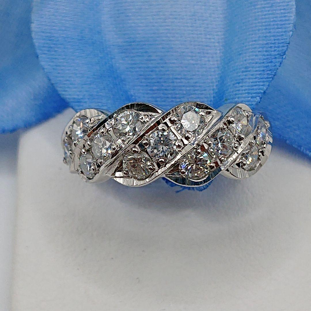 ai様1カラット ツイストデザイン 天然ダイヤモンドリング プラチナ900