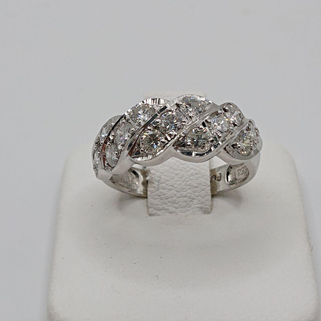 ai様1カラット ツイストデザイン 天然ダイヤモンドリング プラチナ900