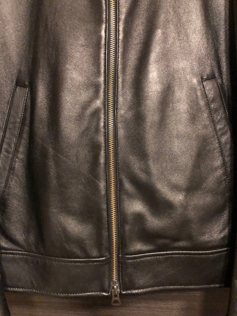 nano BASE ラムレザー　シングルライダースジャケット　黒　M 美品