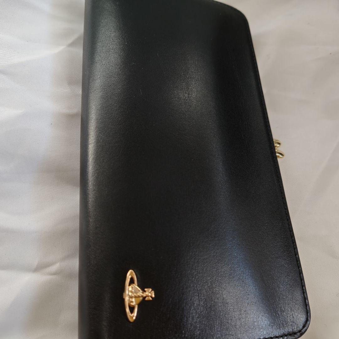 新品未使用級　ヴィヴィアンウエストウッド　長財布　オーブ　がま口　レザー