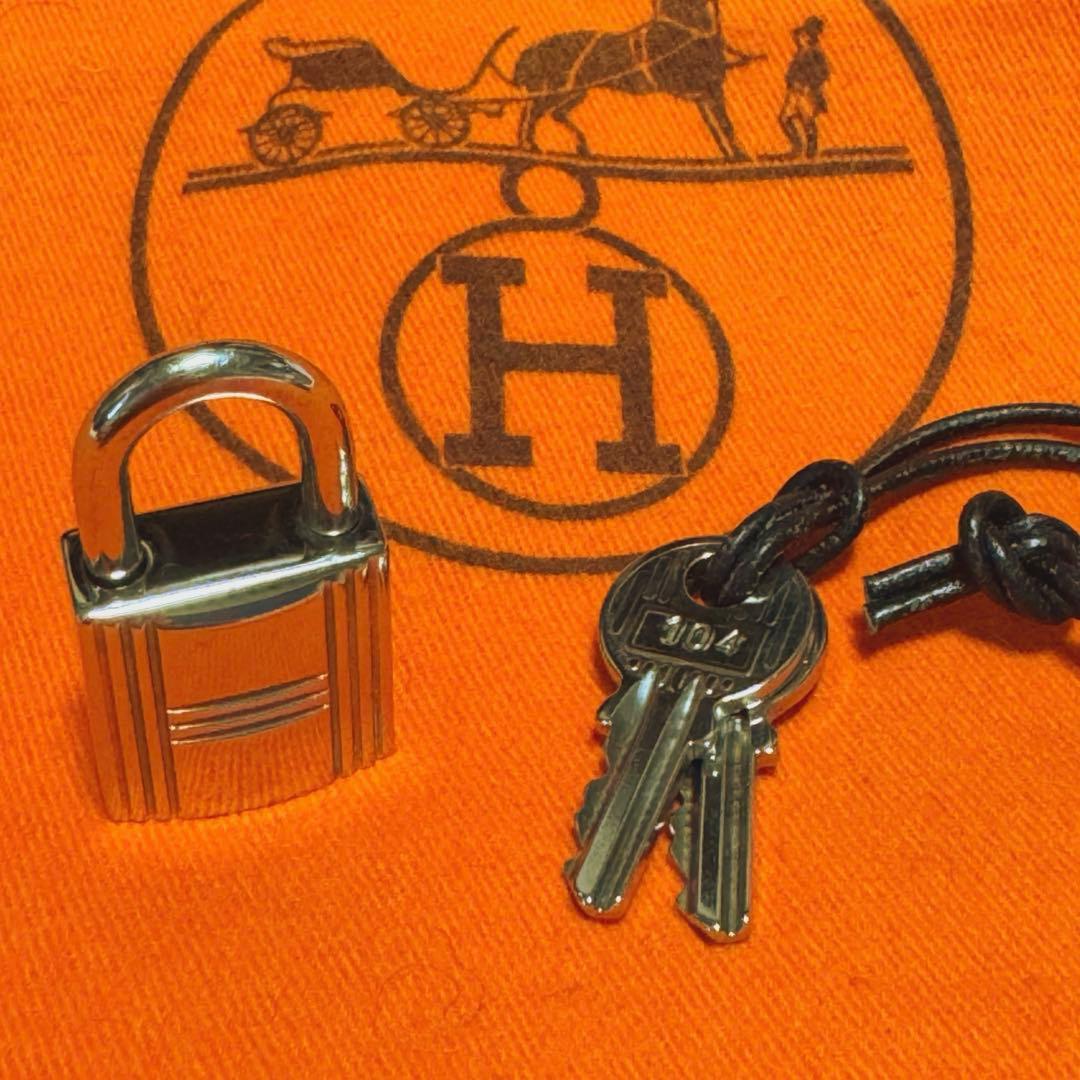 HERMESエルメス カデナ パドロック 南京錠 No.104 鍵２本 シルバー