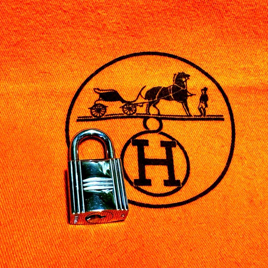 HERMESエルメス カデナ パドロック 南京錠 No.104 鍵２本 シルバー