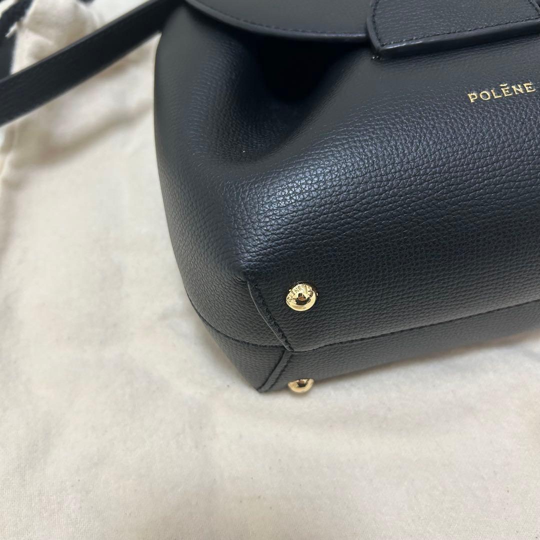 【未使用】ポレーヌ ヌメロ アン ナノ ブラック 2way ショルダーバッグ