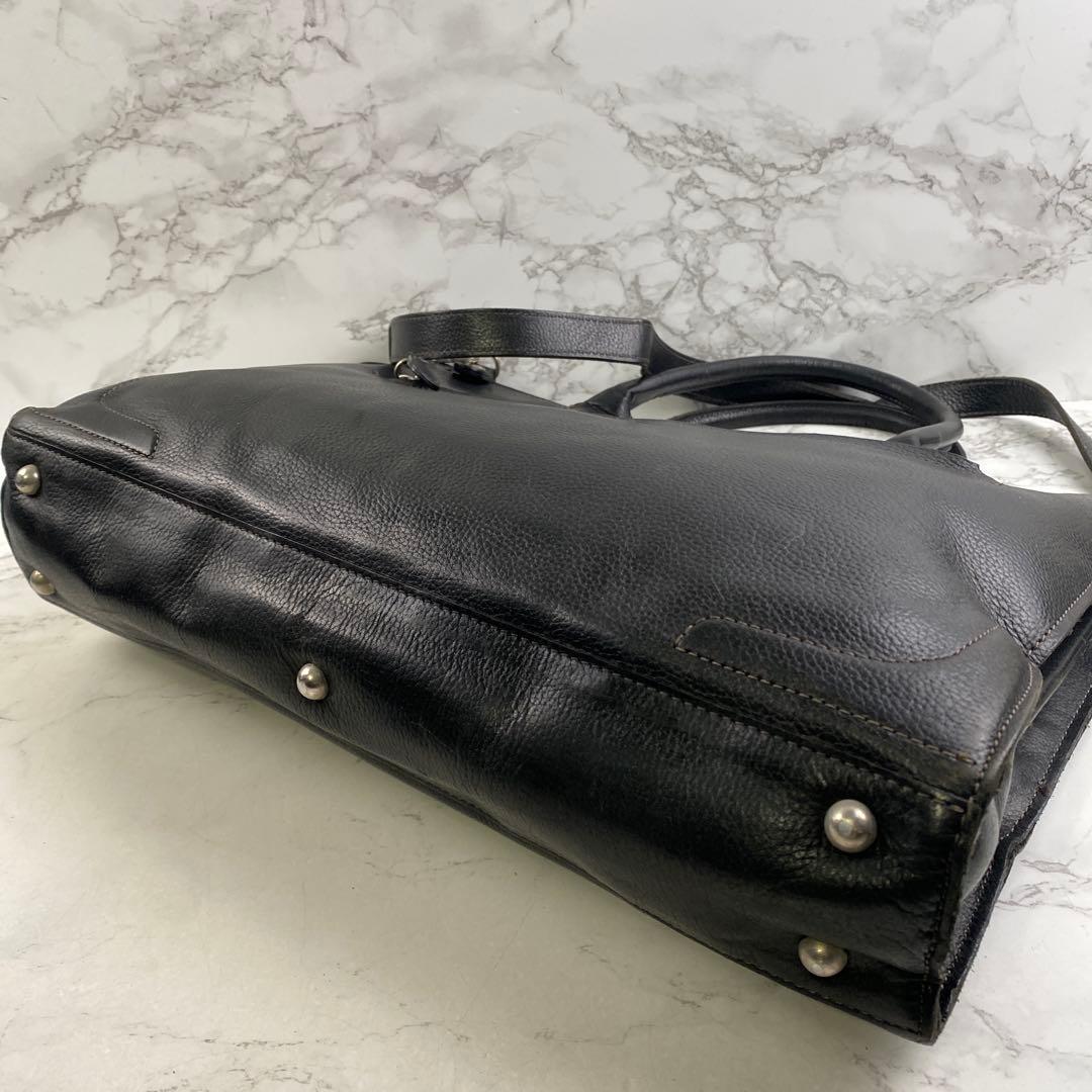 SOMES ソメスサドル 本革 レザー リクルート ビジネストートバッグ 黒