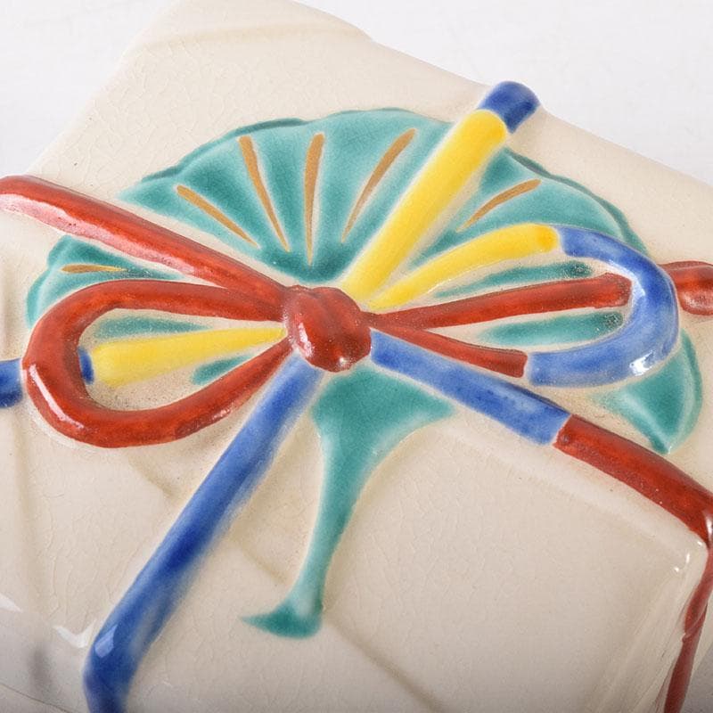 joshie　京焼　平安桐鳳造　仁清写玄猪包香合　共布共箱　V　R8150