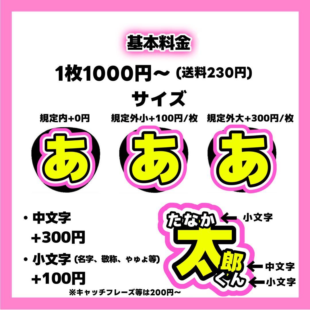 Nページ うちわ文字 オーダー