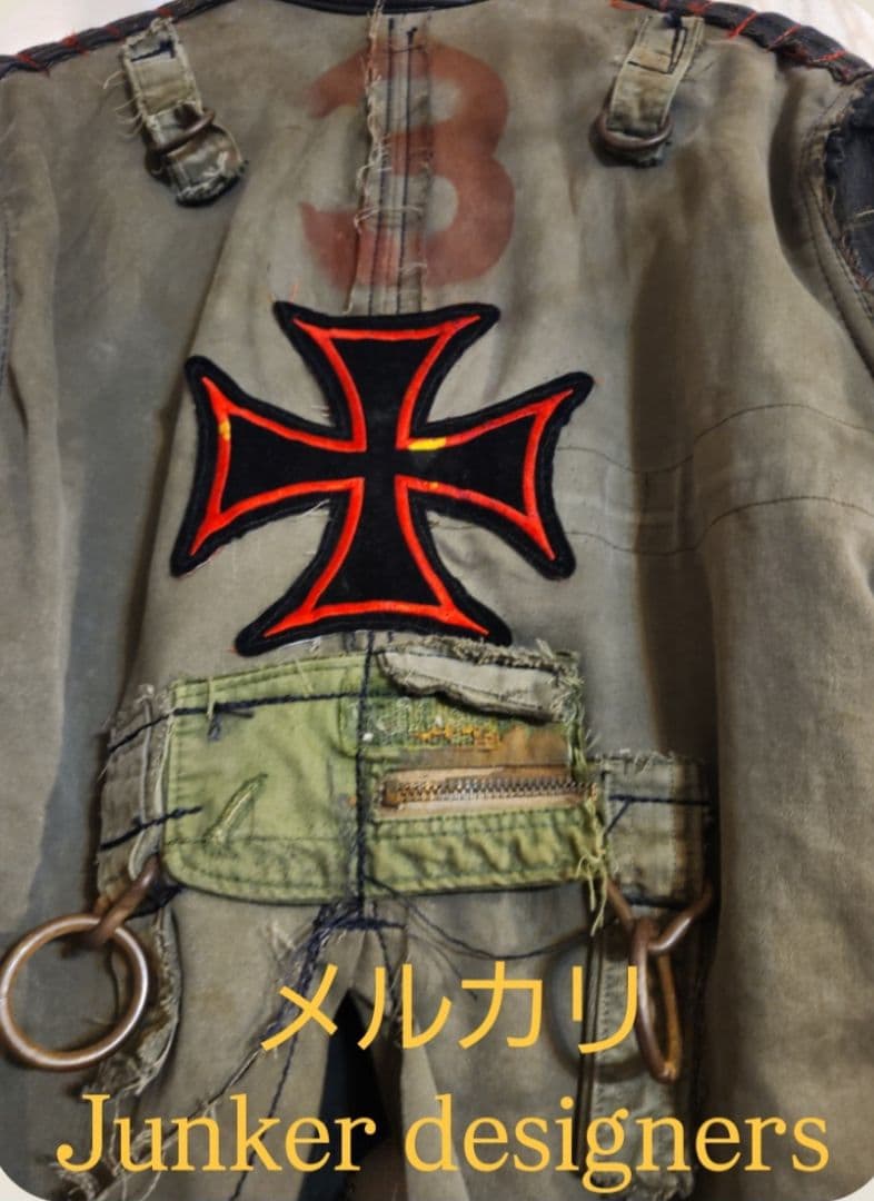 junker designers ミリタリーレザージャケットロイヤルフラッシュ