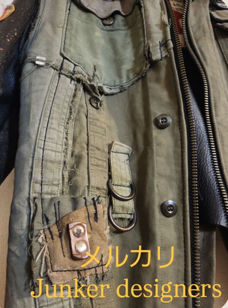junker designers ミリタリーレザージャケットロイヤルフラッシュ