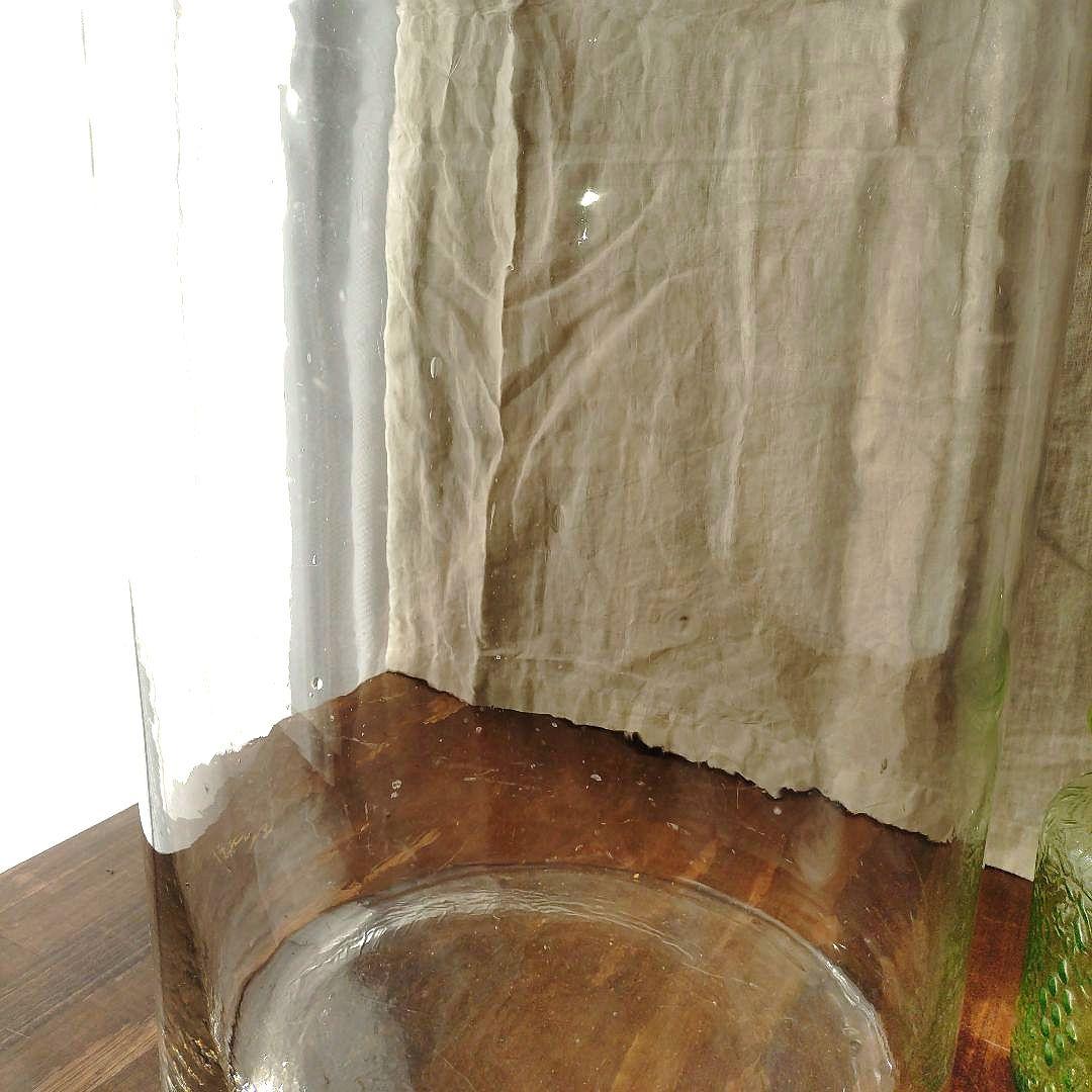 アンティーク レトロ ガラス瓶 特大 古い 気泡 菓子瓶 飴屋瓶 和硝子