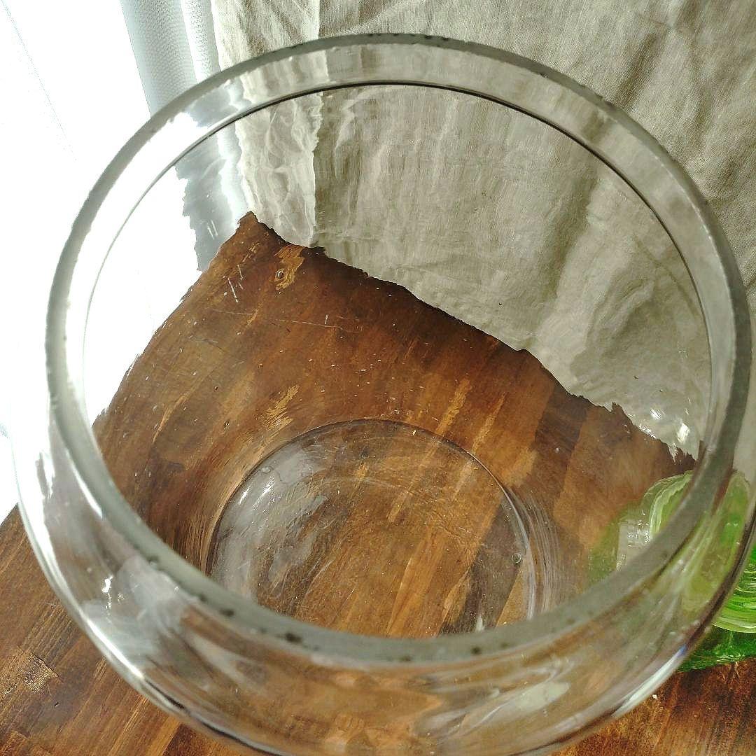 アンティーク レトロ ガラス瓶 特大 古い 気泡 菓子瓶 飴屋瓶 和硝子