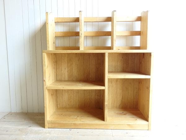 サイズオーダー可！●仕切り段差キャビネット●ナチュラルブラウン●受注製作