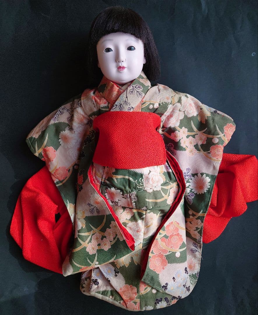 大正期　光龍斎　人毛張替え+修復　15号52cm お着物お任せ　お人形だけでも可