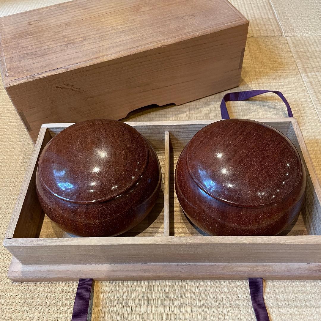 碁盤 本榧 5.7寸 碁石付きセット 桐カバー及び桐碁笥箱付き K2467