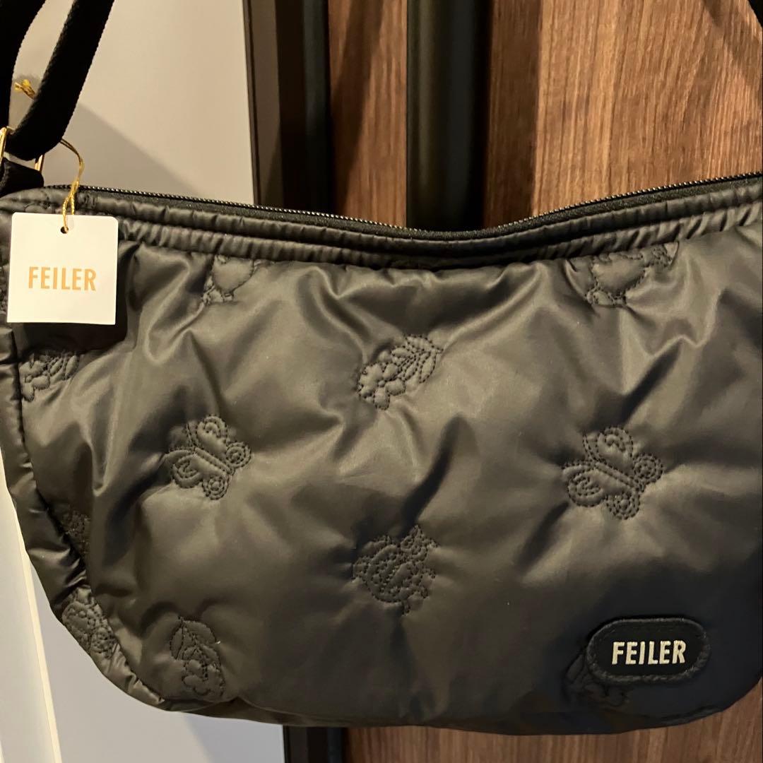 FEILER フェイラー　ハイジ　ハーフムーンバッグ　ショルダーバッグ　ブラック