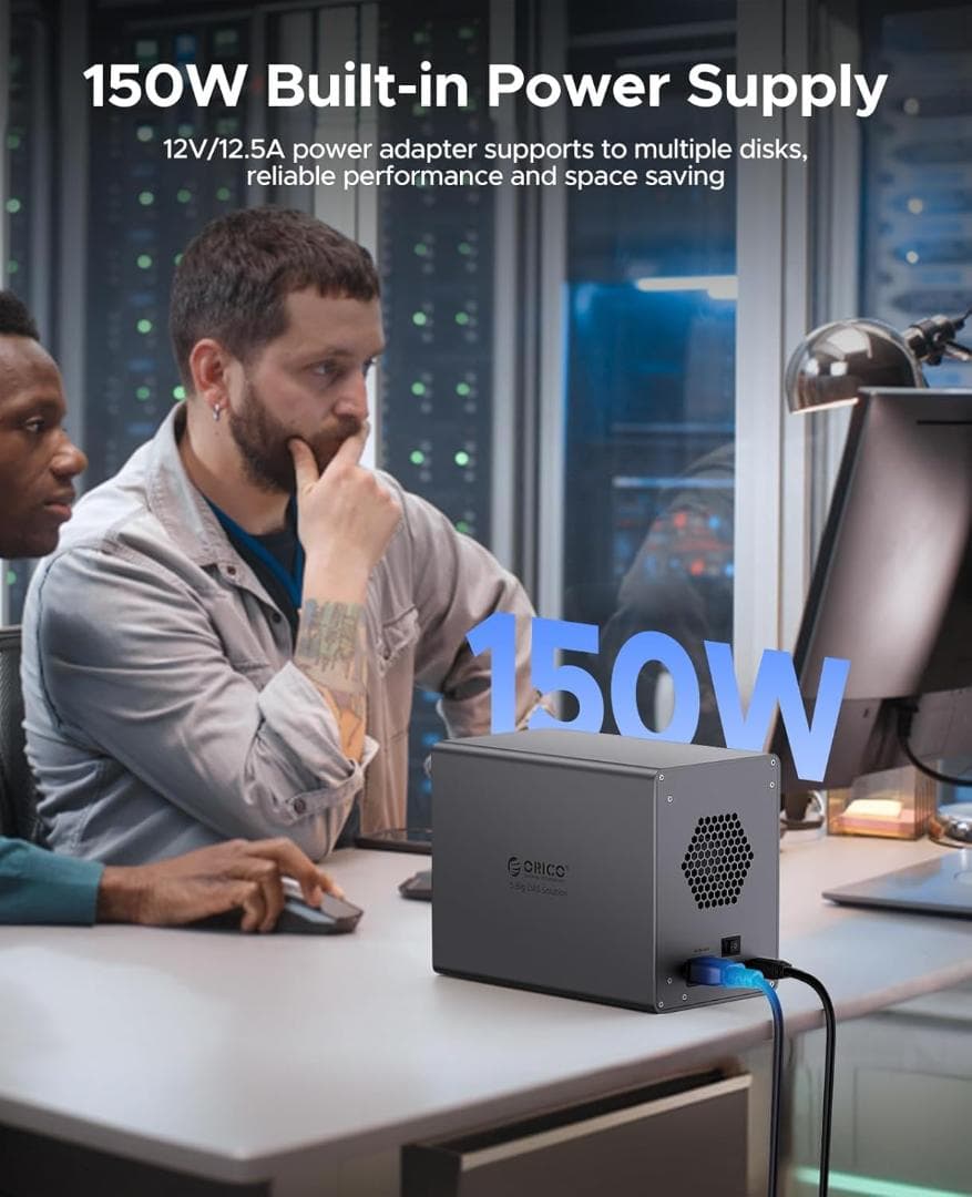 O173 HDDケース 5台 40Gbps出力 ハブ拡張機能付き 3.5インチ