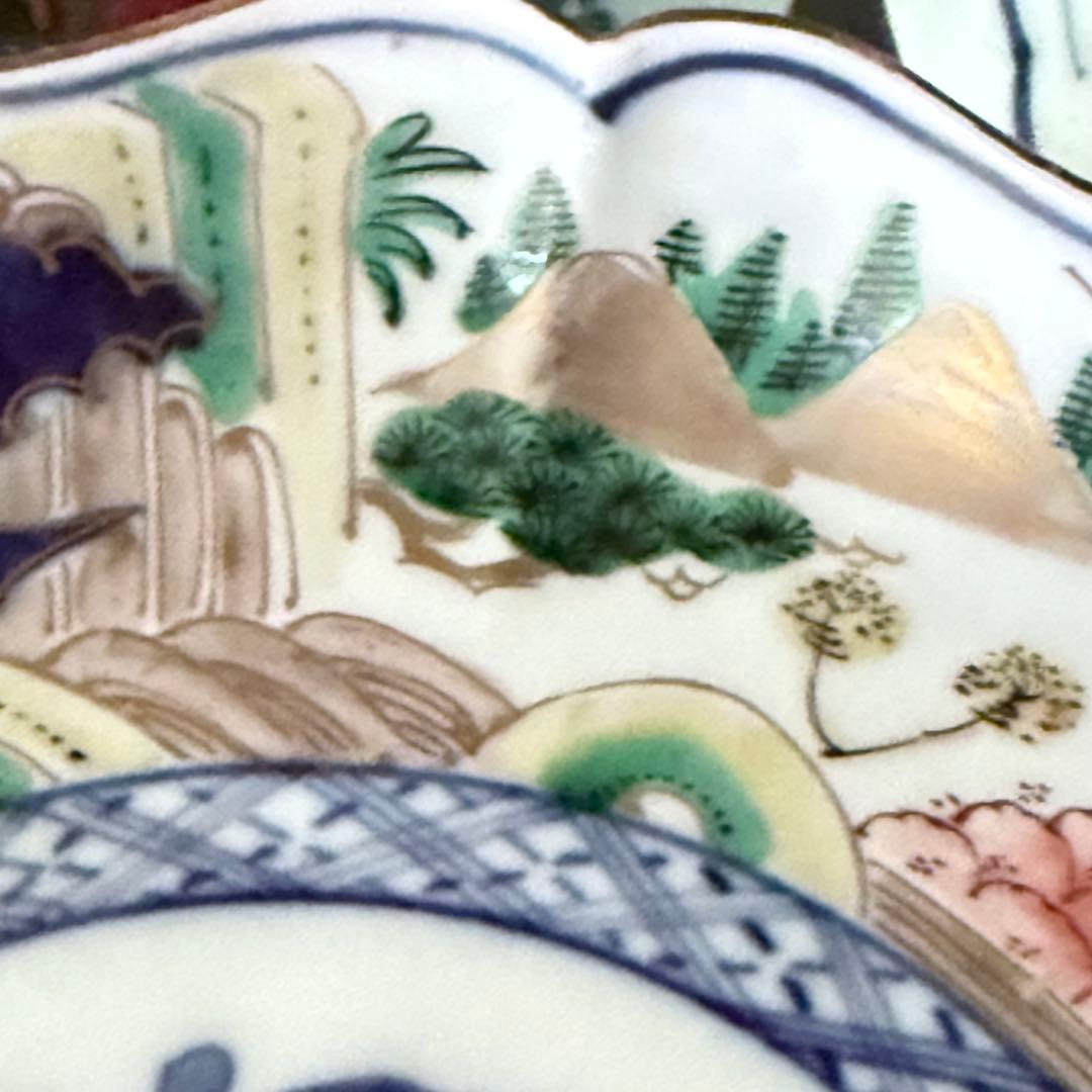 K様へ感謝お嫁入り‼️降誕祭‼️GOLD伊万里錦手帆かけ舟❌山水❌米俵八寸皿6客