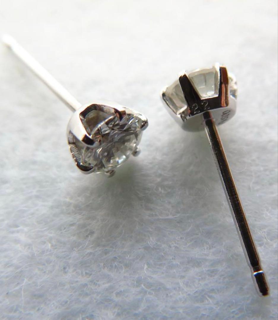 PT900 天然ダイヤモンド 0.4カラット ピアス PT900キャッチ 付き