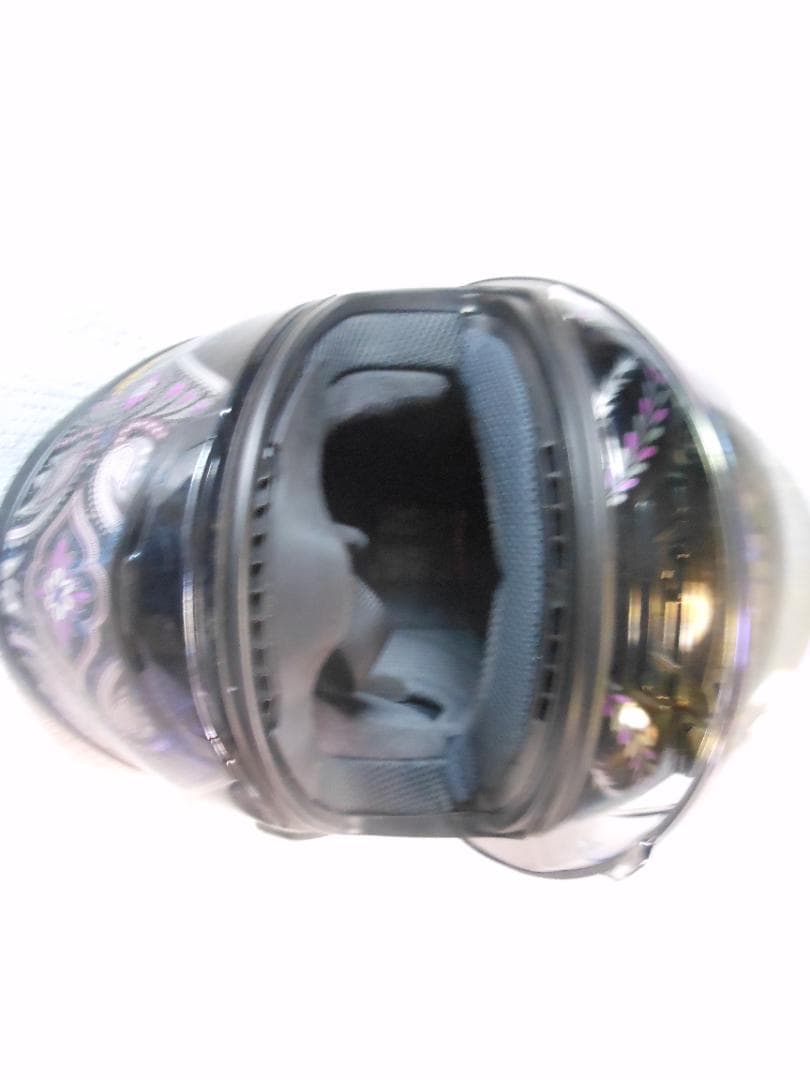 SHOEI フルフェイスヘルメット 黒/紫 ペイズリー　サイズ・S