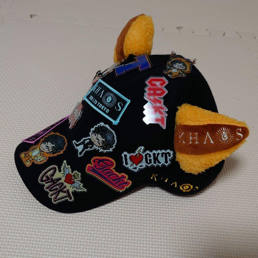 GACKT KHAOS ライブグッズ キャップ 猫耳 ワッペン