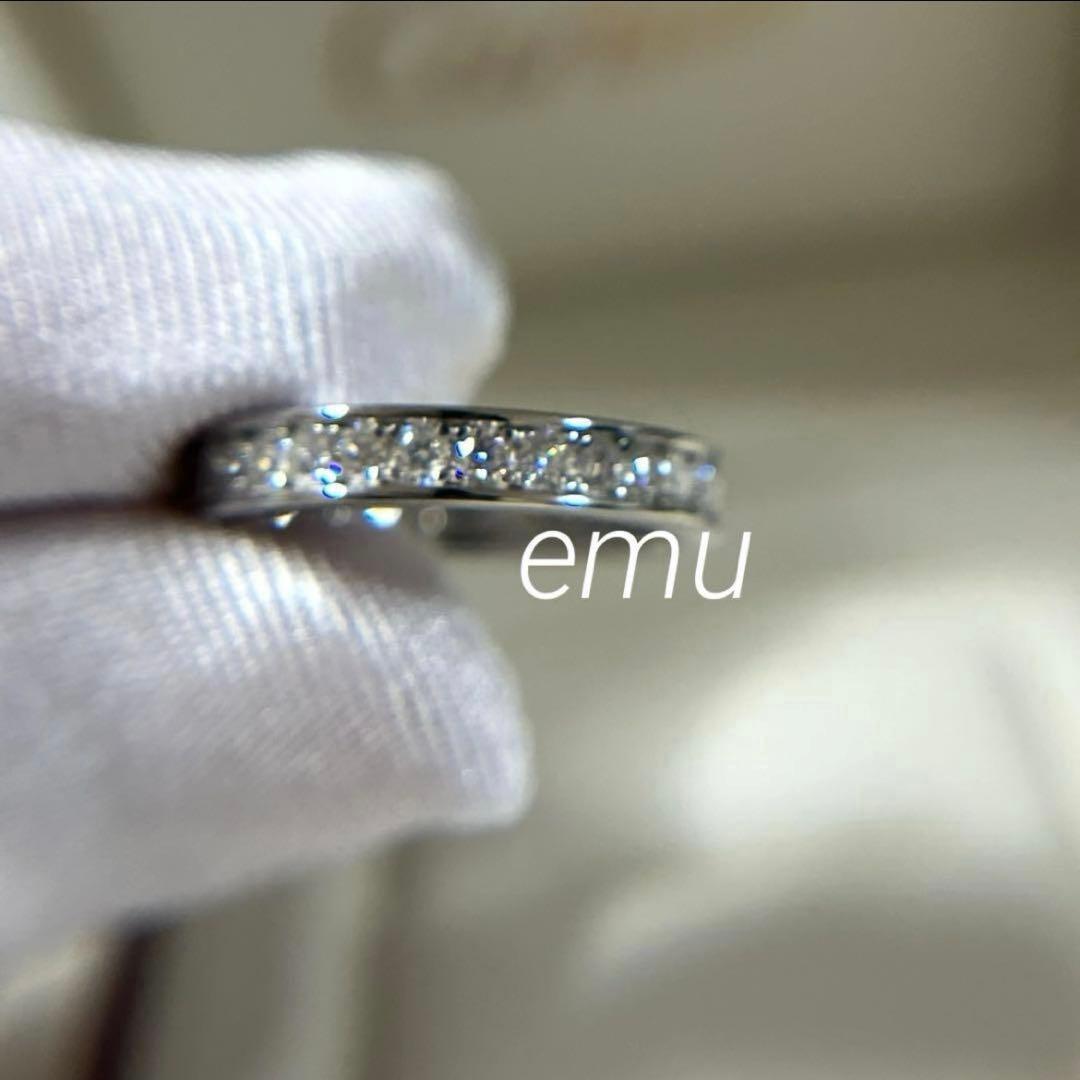 Chanelly様/最高級モアサナイト / フルエタニティリング / レール留め