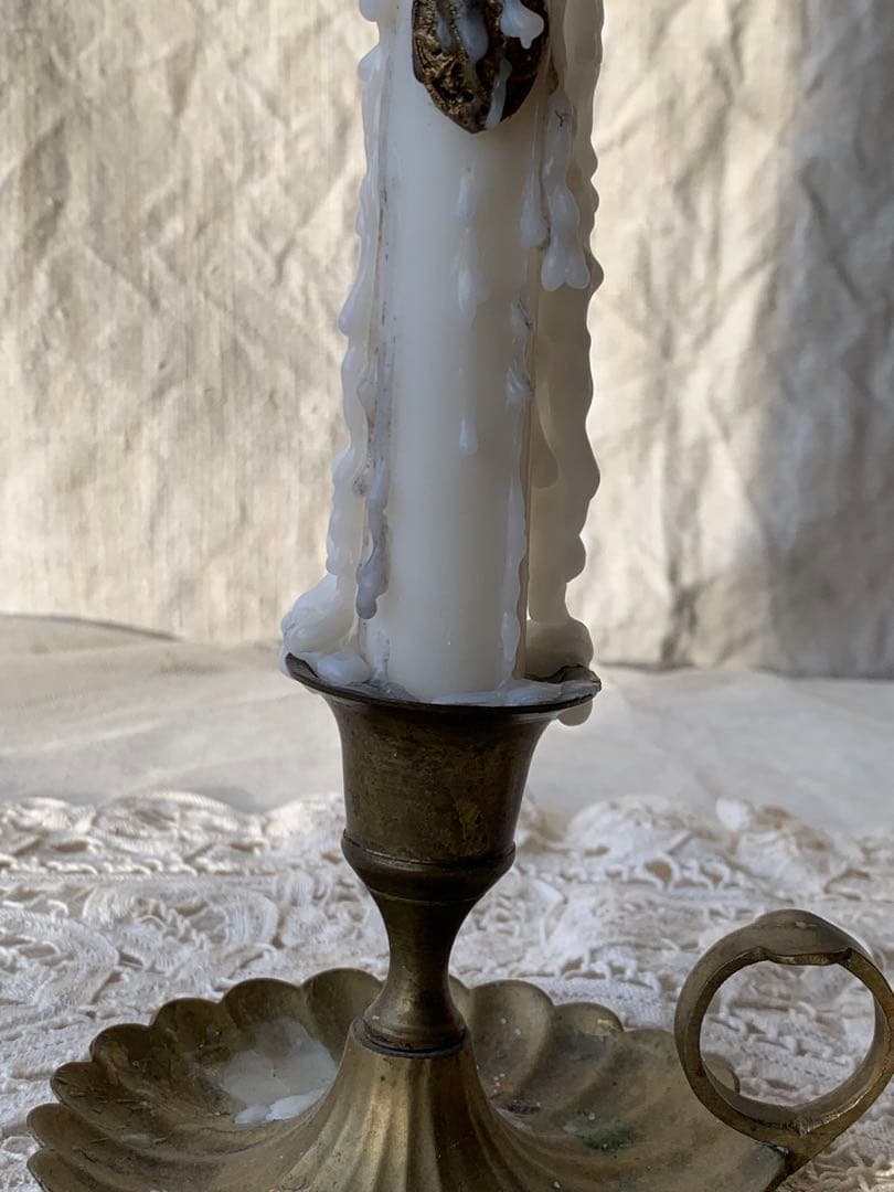 フランスアンティーク 真鍮 蝋台 キャンドルスタンド