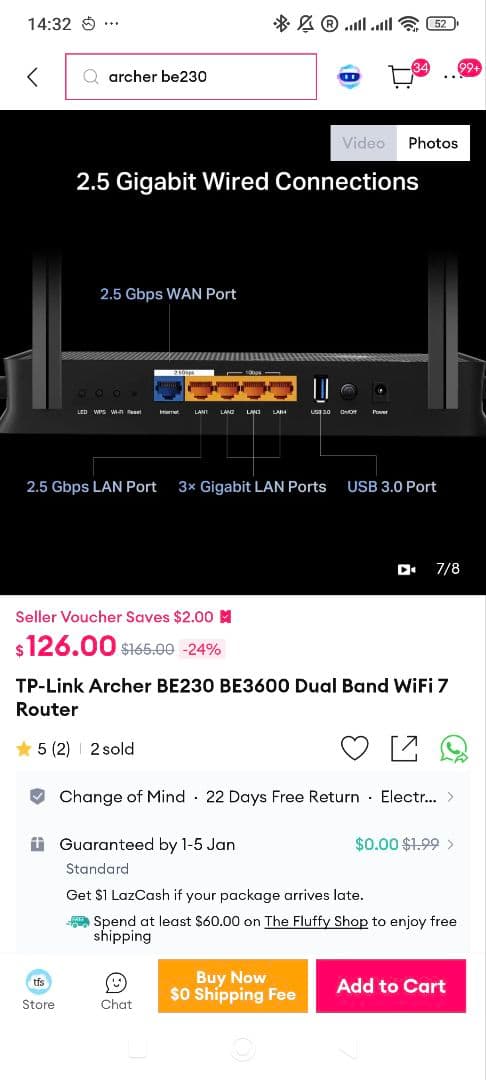 【新品】TP-Link BE3600 Wi-Fi 7 ルーター