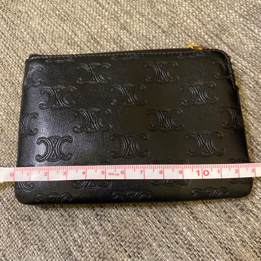 【正規品】セリーヌ　CELINE 黒 レザー ケース 財布　カードケース