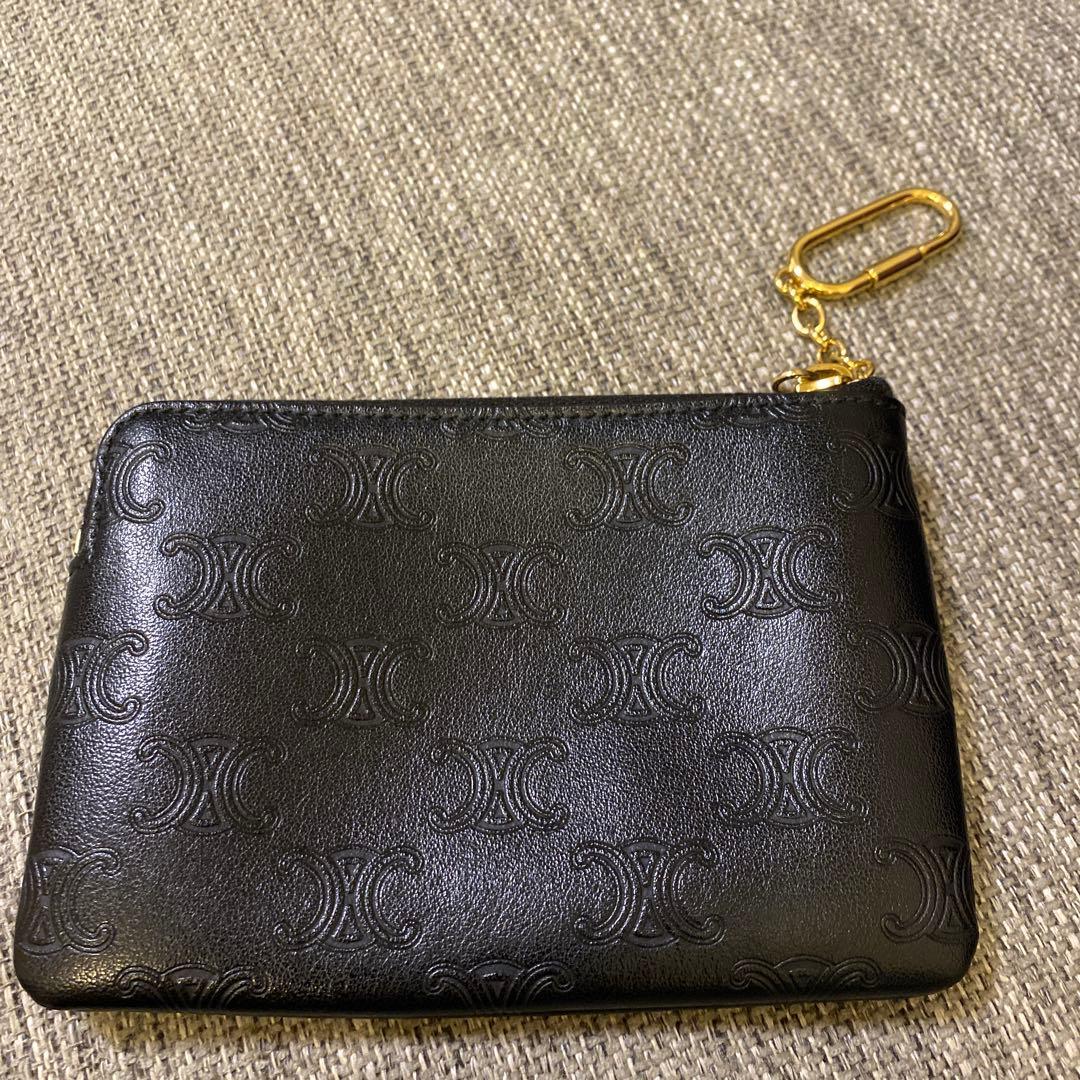 【正規品】セリーヌ　CELINE 黒 レザー ケース 財布　カードケース