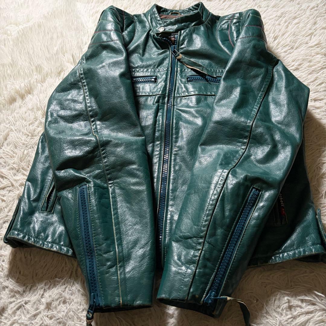 g*3様 希少カラー■schott ライダースジャケット　シングル　グリーン　本