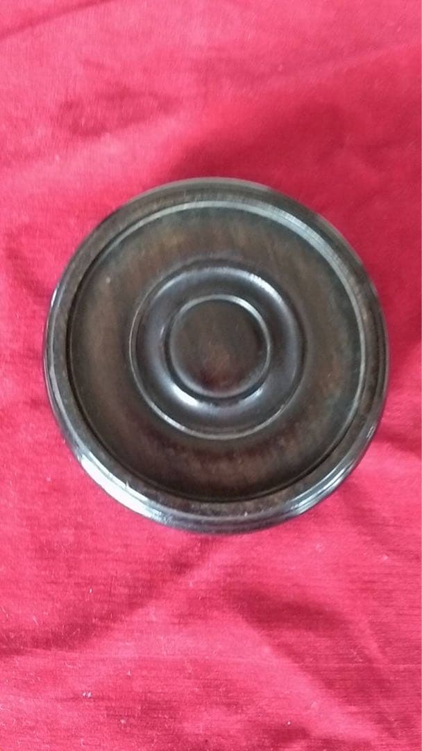 百万塔　黒檀　縞黒壇　アンティーク　花台　唐木　古美術　香炉台　陀羅尼経　仏像