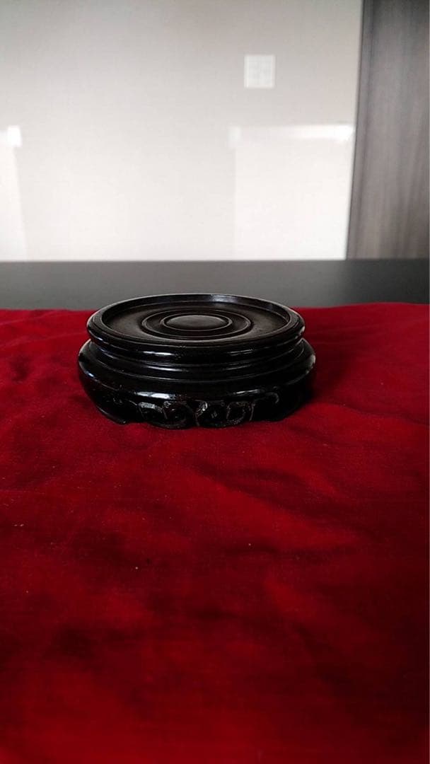 百万塔　黒檀　縞黒壇　アンティーク　花台　唐木　古美術　香炉台　陀羅尼経　仏像