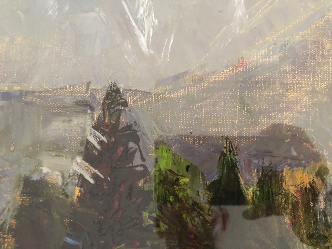 山形弘　油絵　額寸縦800㎜横920㎜　サインあり