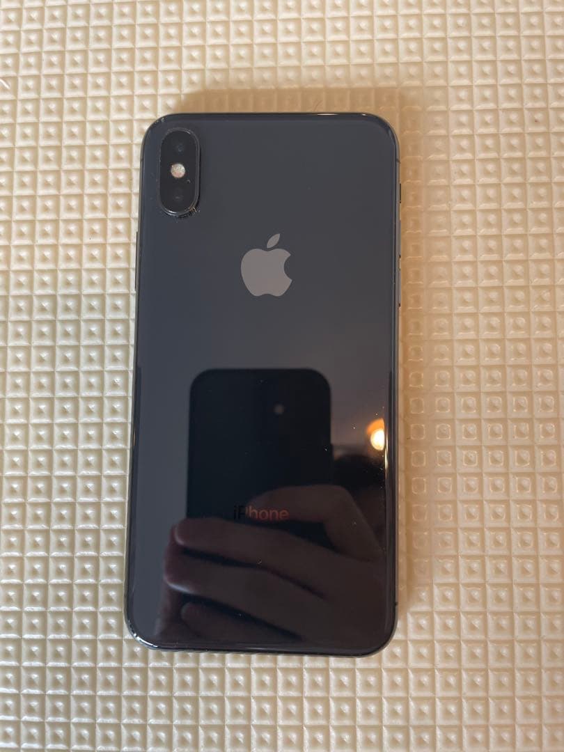 iPhoneX 64gb スペースグレイ　新品ガラスフィルム付き