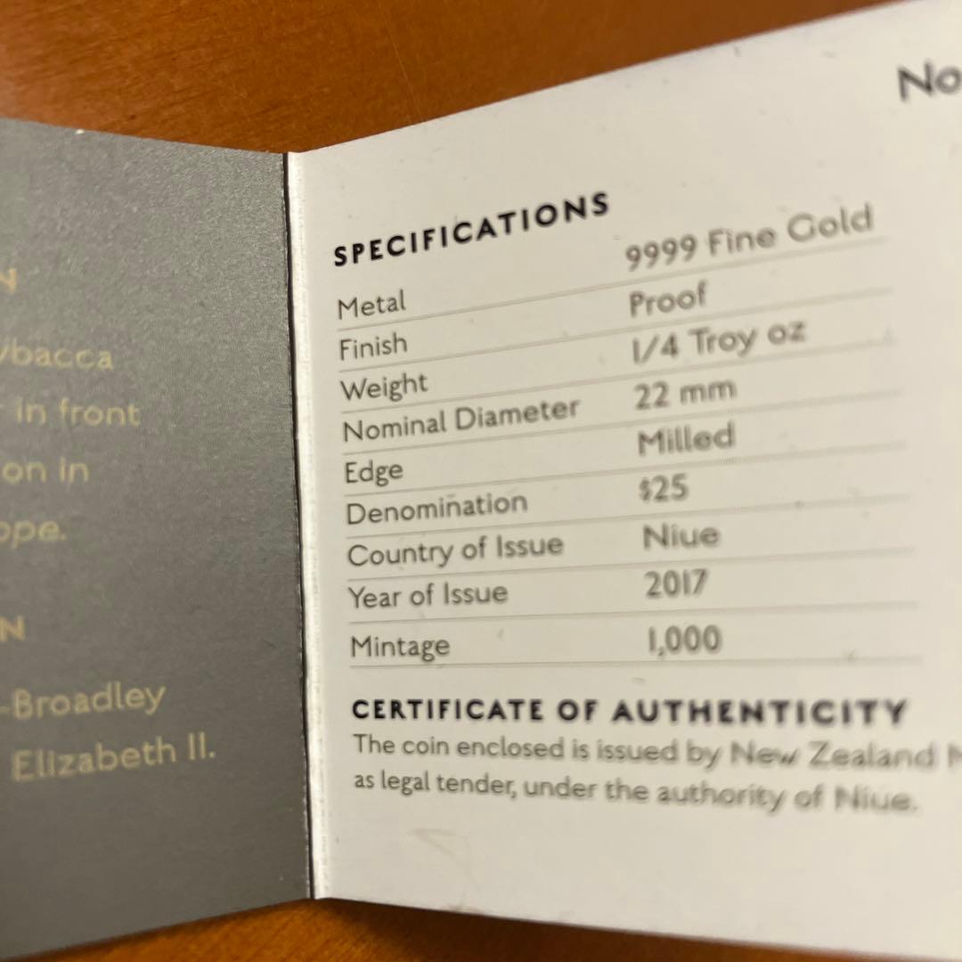 お値下げ★ STAR WARS スターウォーズ　金貨　⭐︎GOLD 純金