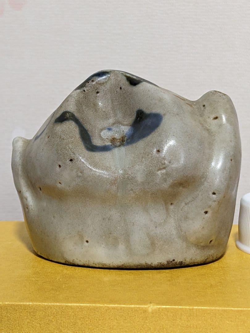 ⭐朝鮮陶磁 李朝中期 染付 桃形 水滴 文房四宝 コレクション骨董品アンティーク