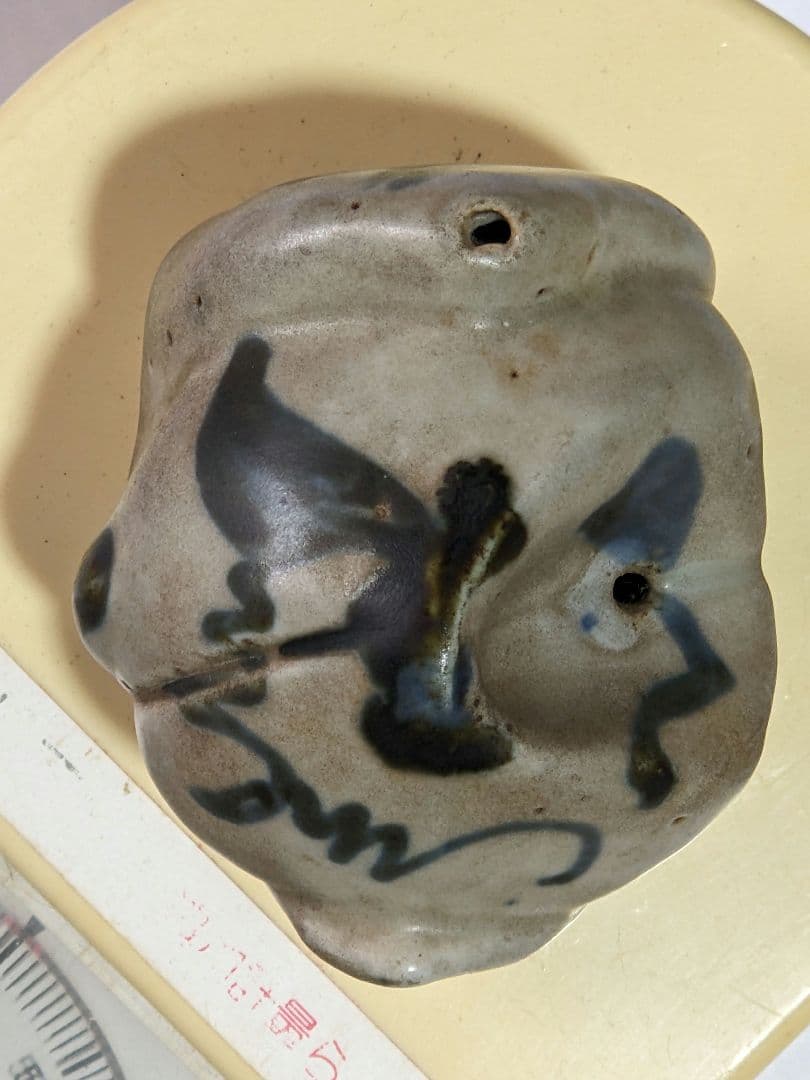 ⭐朝鮮陶磁 李朝中期 染付 桃形 水滴 文房四宝 コレクション骨董品アンティーク