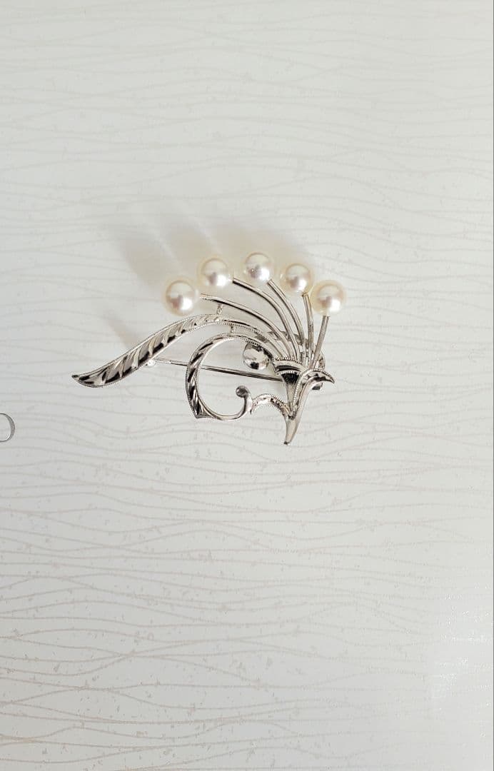 MIKIMOTO ミキモト　真珠　パール　ブローチ 5珠