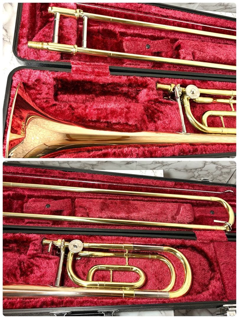 美品　ヤマハYSL-3540R テナーバストロンボーン マウスピース付　メッキ