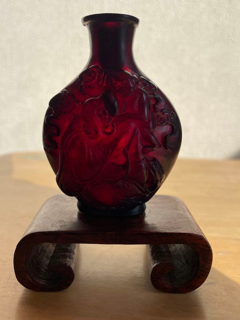 透ける　琥珀？ 珍しい小瓶　アンティーク　香水瓶　骨董品